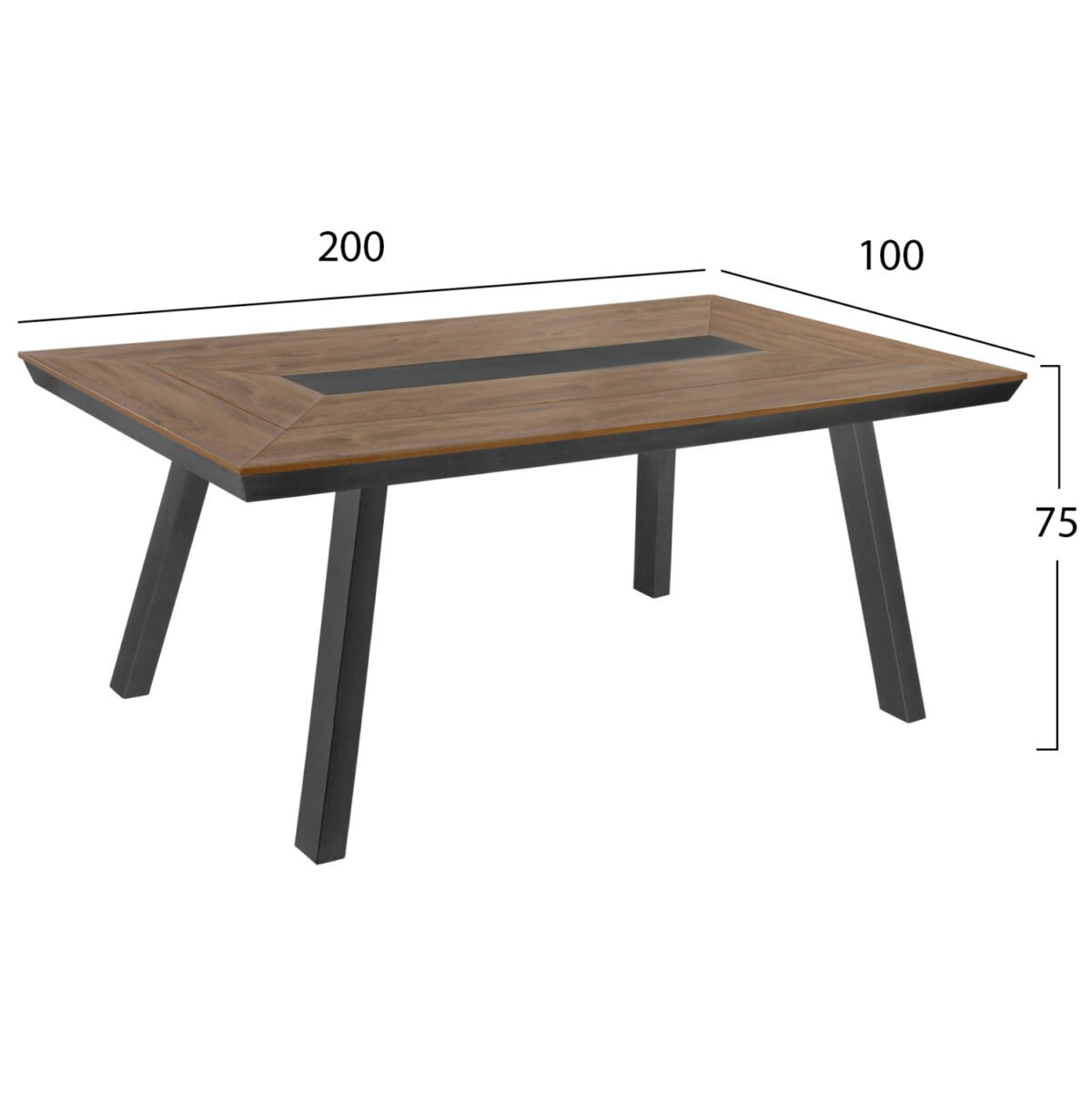 ΣΕΤ ΤΡΑΠΕΖΑΡΙΑΣ 7ΤΜΧ SAGA HM10814 ΑΛΟΥΜΙΝΙΟ ΣΕ ΓΚΡΙ--POLYWOOD - Image 2