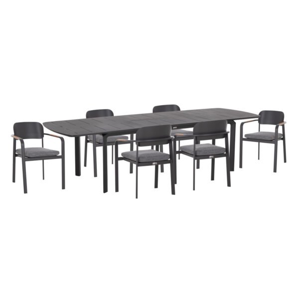 ΣΕΤ ΤΡΑΠΕΖΑΡΙΑΣ ΕΞ.ΧΩΡΟΥ 6 ΘΕΣΕΩΝ ELARA HM10726.01 ΓΚΡΙ ΑΛΟΥΜΙΝΙΟ-ΕΠΕΚΤΕΙΝΟΜΕΝΟ ΤΡΑΠΕΖΙ