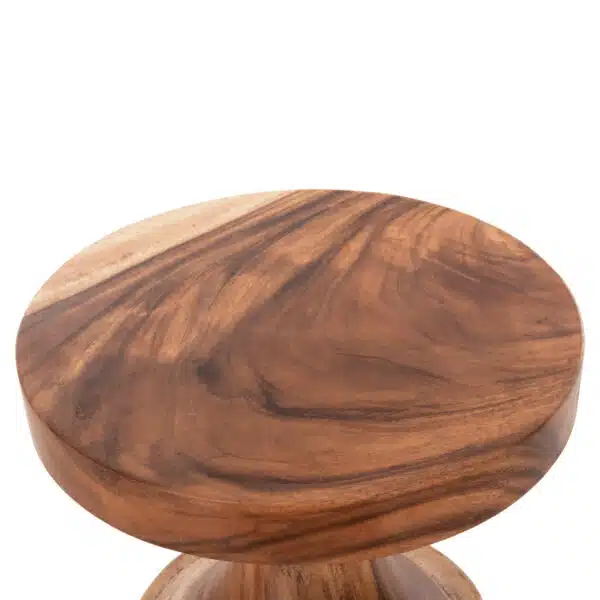 Berman Βοηθητικό Τραπέζι Μασίφ Ξύλο Suar Φυσικό Φ35x51cm - Image 4