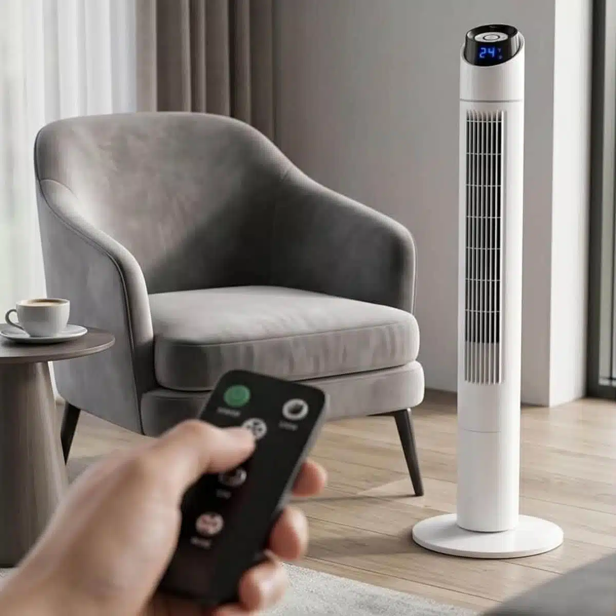 Ανεμιστήρας Πυργος 50W 110CM Περιστρεφομενος Με Τηλεχειριστήριο 2