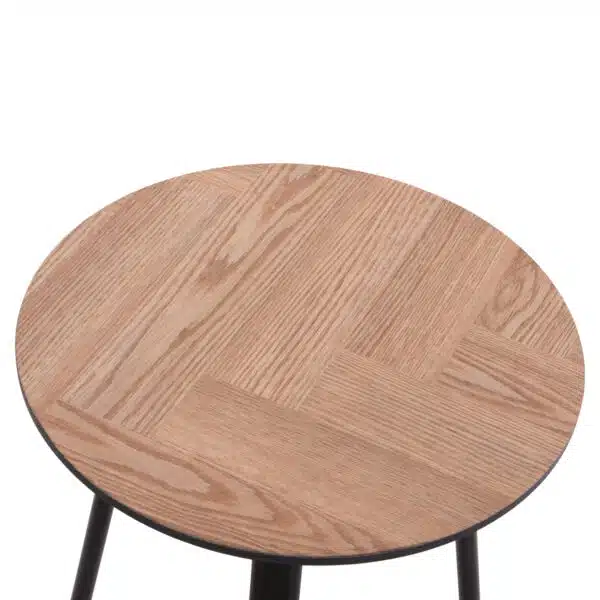 Norton Βοηθητικό Τραπεζάκι MDF Sonoma & Μαύρα Μεταλλικά Πόδια Φ45x55.5cm - Image 5