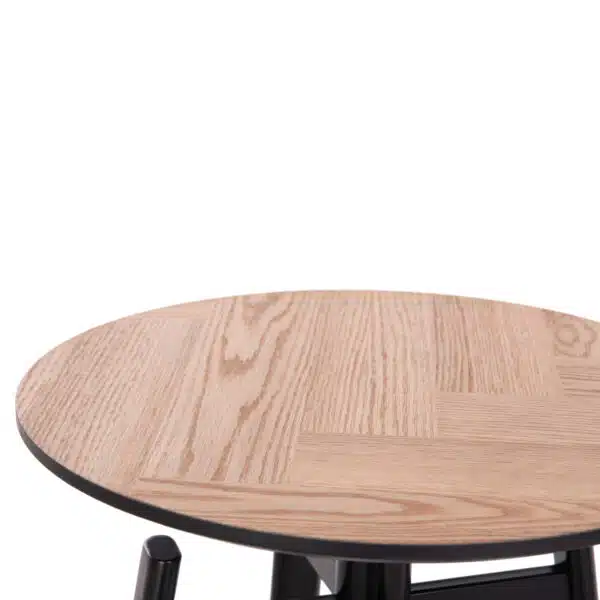Norton Βοηθητικό Τραπεζάκι MDF Sonoma & Μαύρα Μεταλλικά Πόδια Φ45x55.5cm - Image 6