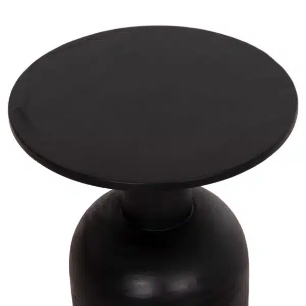 Pumbe Βοηθητικό Τραπεζάκι Ξύλο Suar Μαύρο Φ40x50cm - Image 5