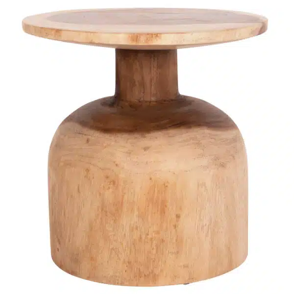 Pumbe S Βοηθητικό Τραπεζάκι Ξύλο Suar Φυσικό Φ40x40cm - Image 4