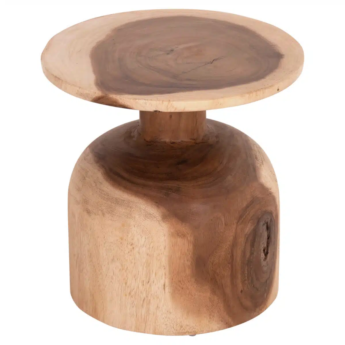 Pumbe S Βοηθητικό Τραπεζάκι Ξύλο Suar Φυσικό Φ40x40cm - Image 5