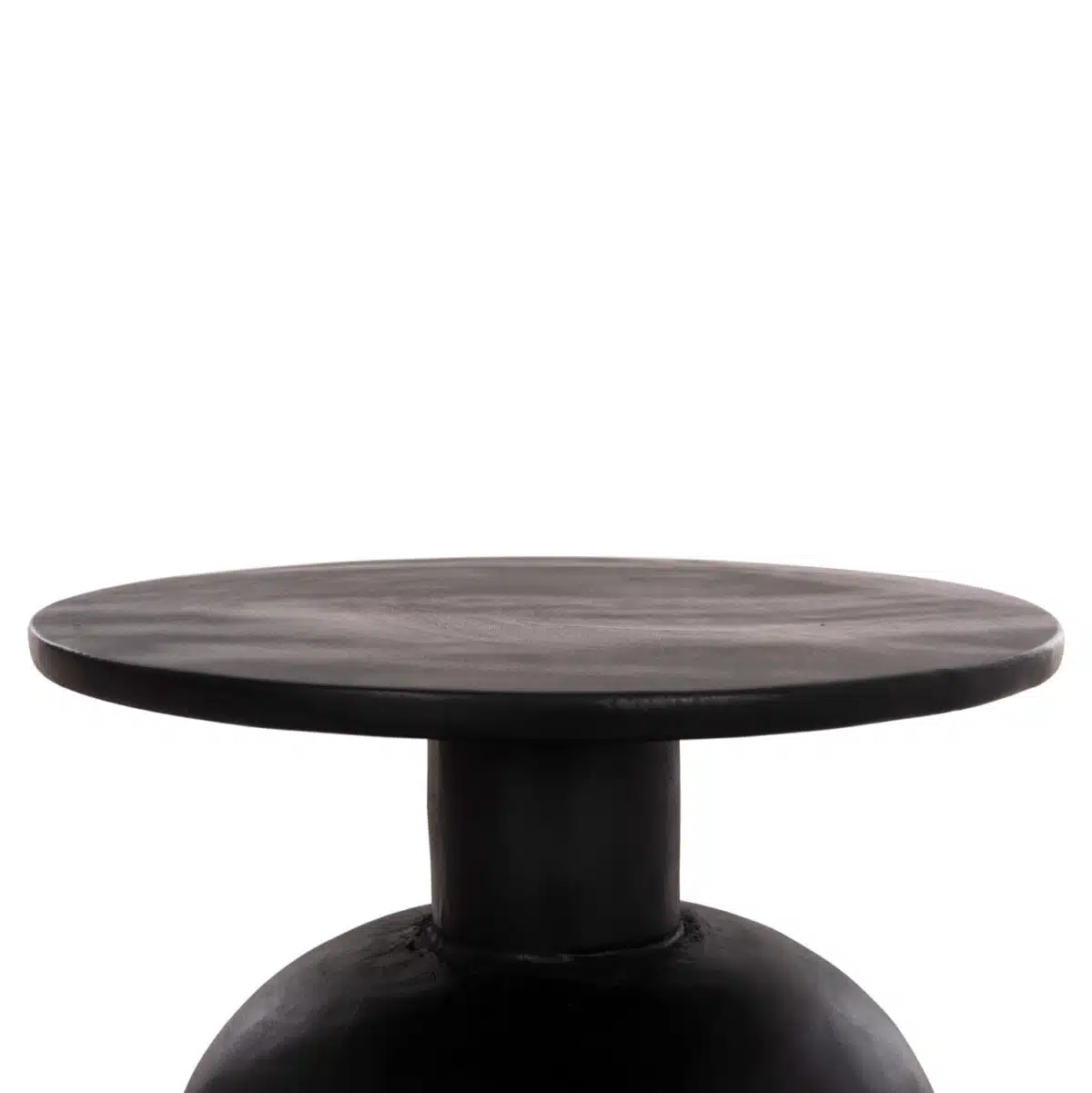 Pumbe S Βοηθητικό Τραπεζάκι Ξύλο Suar Μαύρο Φ40x40cm - Image 4