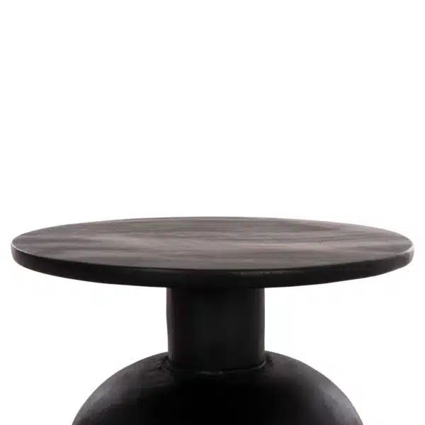 Pumbe S Βοηθητικό Τραπεζάκι Ξύλο Suar Μαύρο Φ40x40cm - Image 4