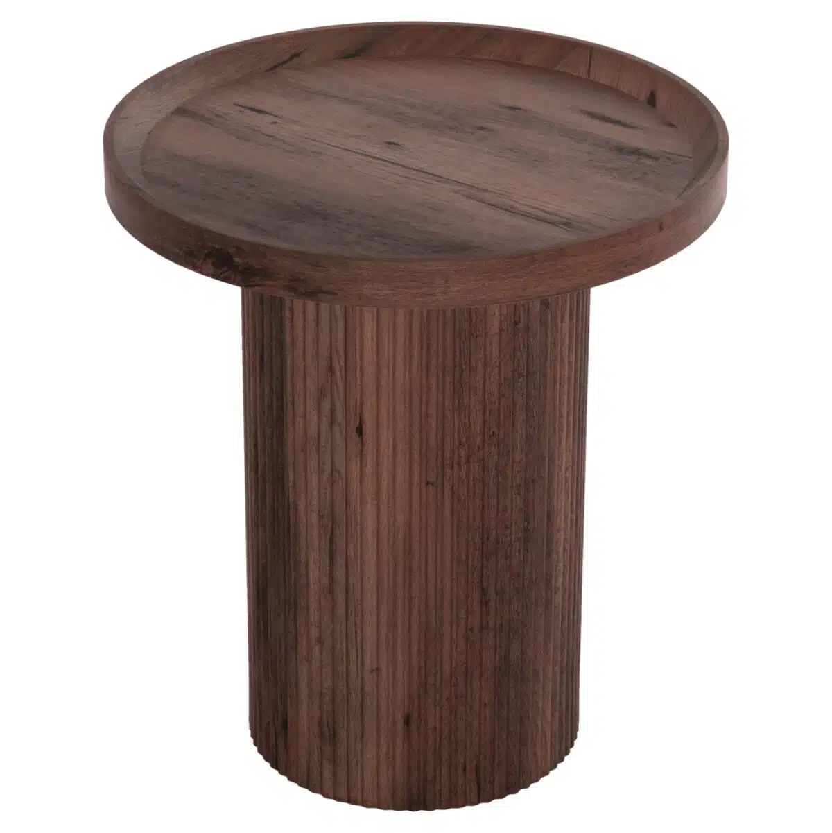 Margon Βοηθητικό Τραπέζι MDF Σκούρο Καφέ Ξύλου Φ45x50.5cm - Image 3