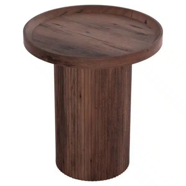Margon Βοηθητικό Τραπέζι MDF Σκούρο Καφέ Ξύλου Φ45x50.5cm - Image 3