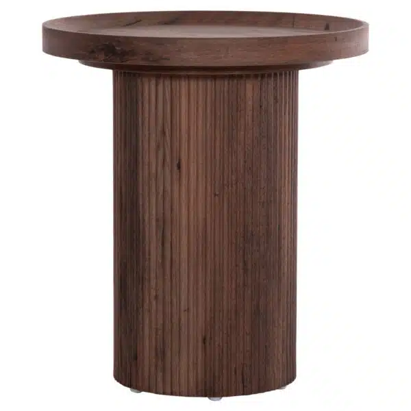 Margon Βοηθητικό Τραπέζι MDF Σκούρο Καφέ Ξύλου Φ45x50.5cm - Image 4