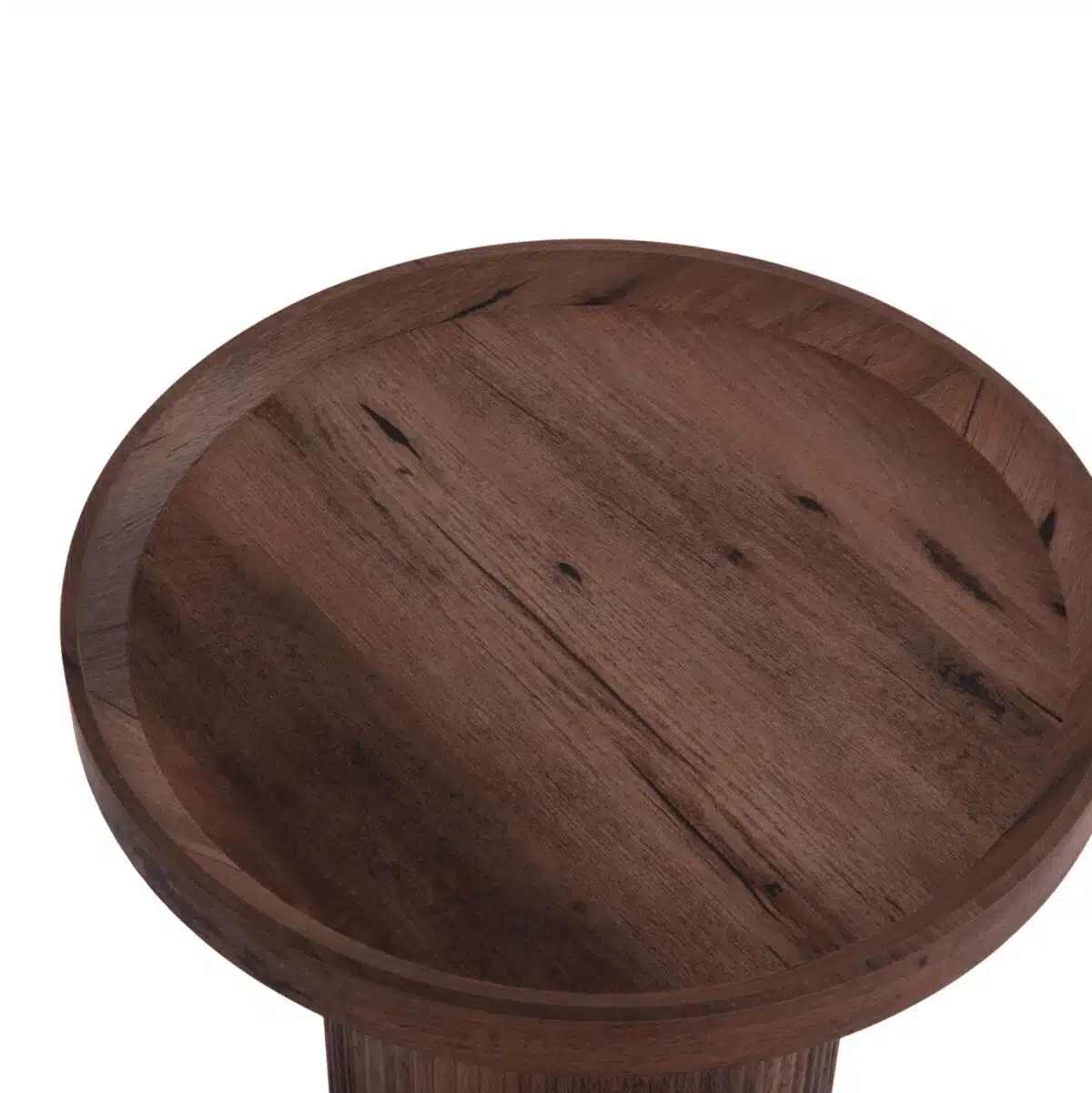Margon Βοηθητικό Τραπέζι MDF Σκούρο Καφέ Ξύλου Φ45x50.5cm - Image 5