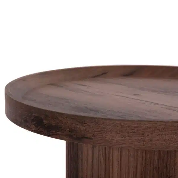 Margon Βοηθητικό Τραπέζι MDF Σκούρο Καφέ Ξύλου Φ45x50.5cm - Image 6
