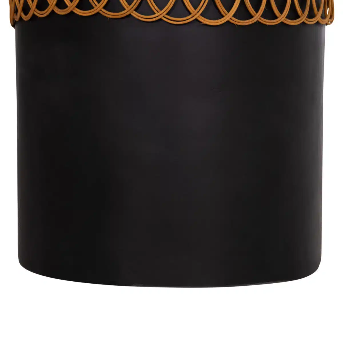 Prilep Βοηθητικό Τραπέζι Fiber Cement Μαύρο & Φυσικό Rattan Φ60x76.5cm - Image 6
