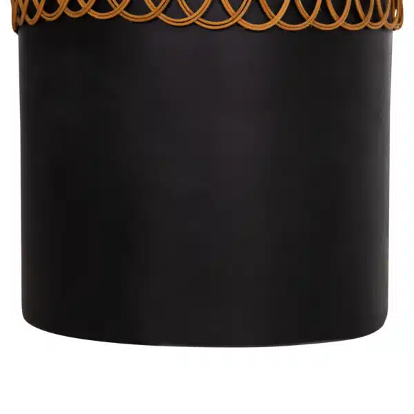 Prilep Βοηθητικό Τραπέζι Fiber Cement Μαύρο & Φυσικό Rattan Φ60x76.5cm - Image 6