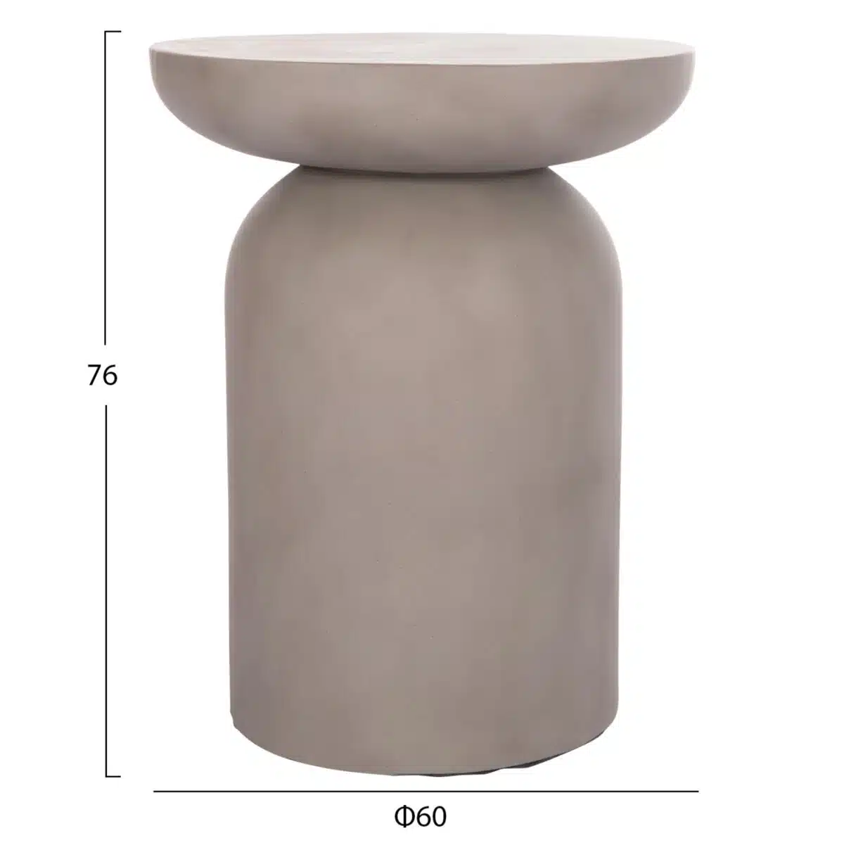 Anna Βοηθητικό Τραπέζι Fiber Cement Γκρι Φ60x76cm - Image 2
