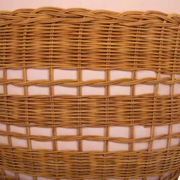 Vilhena Βοηθητικό Τραπέζι Fiber Cement Ροζ & Φυσικό Rattan Φ44.5x45cm - Image 8