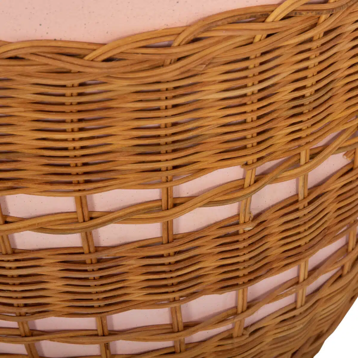 Vilhena Βοηθητικό Τραπέζι Fiber Cement Ροζ & Φυσικό Rattan Φ44.5x45cm - Image 10