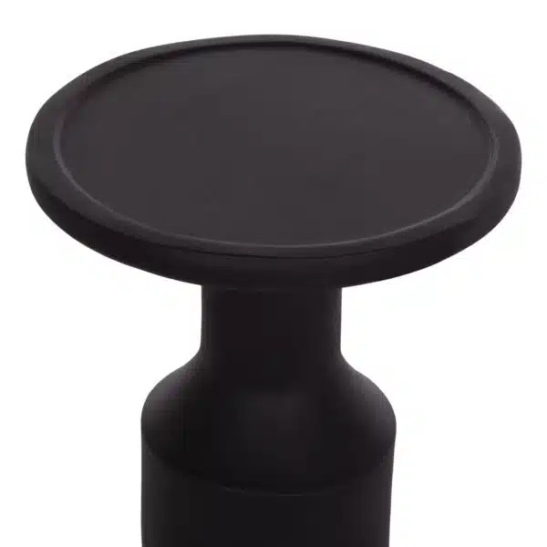 Tred Βοηθητικό Τραπέζι Fiber Cement Μαύρο & Φυσικό Rattan Φ40x61cm - Image 5