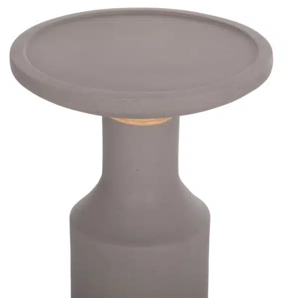 Tred Βοηθητικό Τραπέζι Fiber Cement Γκρι & Φυσικό Rattan Φ40x61cm - Image 4