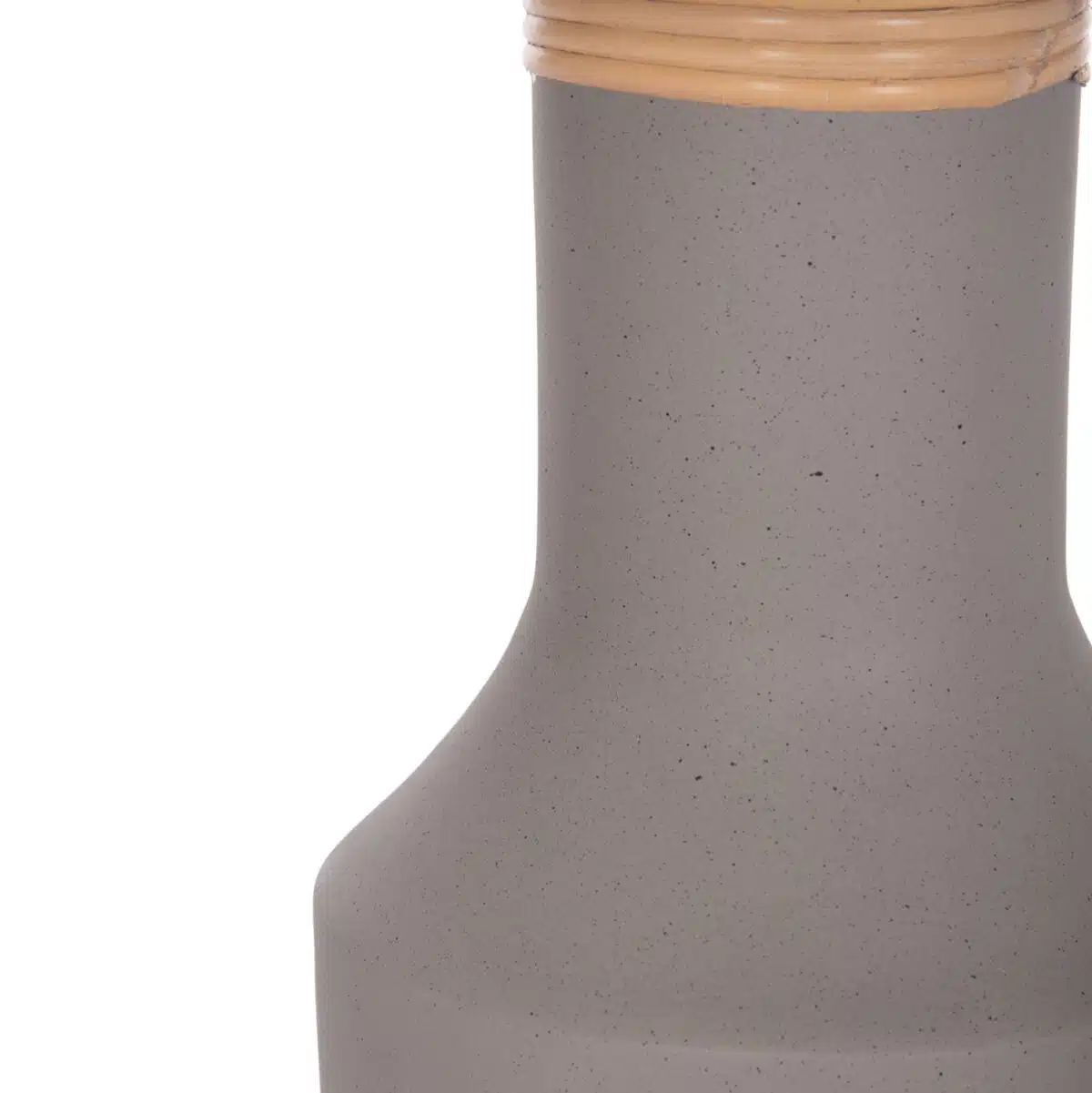 Tred Βοηθητικό Τραπέζι Fiber Cement Γκρι & Φυσικό Rattan Φ40x61cm - Image 9
