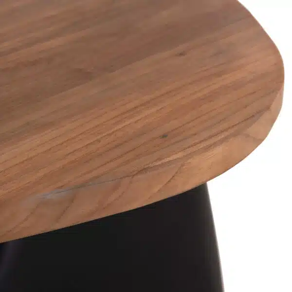 Aida Βοηθητικό Τραπέζι Fiber Cement Μαύρο & Ξύλο Teak 47x60x59cm - Image 10