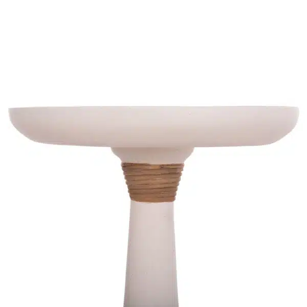 Torg Βοηθητικό Τραπέζι Λαμπατέρ Fiber Cement Λευκό Φ41x62cm - Image 4
