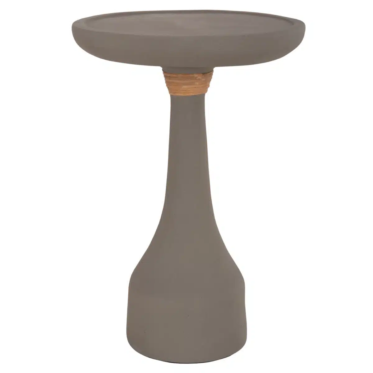 Torg Βοηθητικό Τραπέζι Λαμπατέρ Fiber Cement Γκρι Φ41x62cm - Image 7