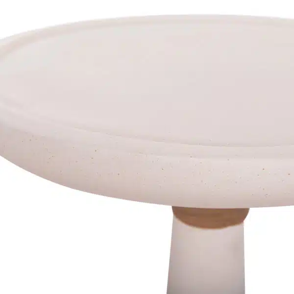 Torg Βοηθητικό Τραπέζι Λαμπατέρ Fiber Cement Λευκό Φ41x62cm - Image 9