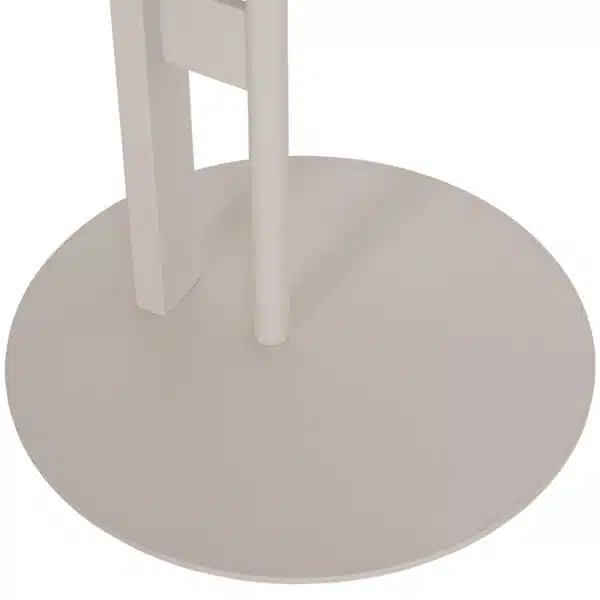 Alper Οβάλ Βοηθητικό Τραπέζι MDF Sonoma & Λευκό Μέταλλο 50x50x51cm - Image 10