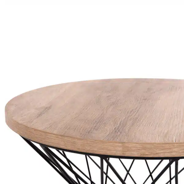 Keon Βοηθητικό Τραπέζι Σαλονιού MDF Sonoma & Μέταλλο Φ45x50cm - Image 6