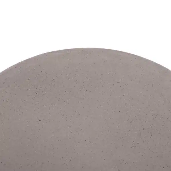 Delia Στρογγυλό Βοηθητικό Τραπέζι Fiber Cement Γκρι & Φυσικό Rattan Φ40x45cm - Image 5