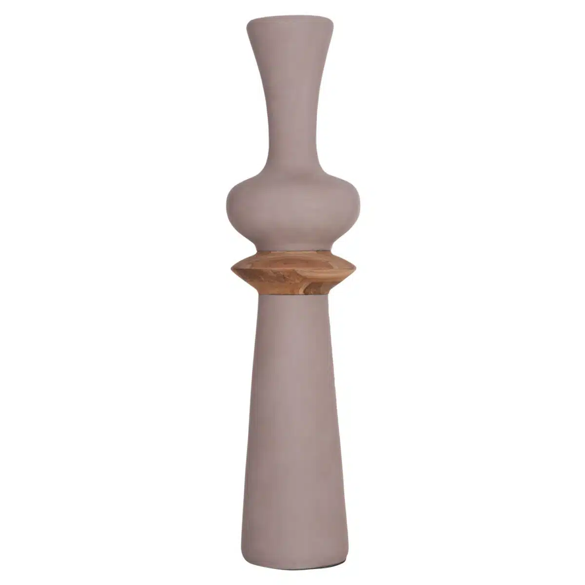 ΔΙΑΚΟΣΜΗΤΙΚΟ ΒΑΖΟ ΔΑΠΕΔΟΥ NEBULA HM4660.05L FIBER CEMENT TAUPE--ΞΥΛΟ ΤΕΑΚ Φ45x172Υεκ - Image 3