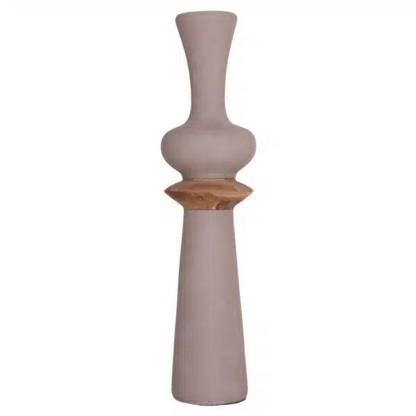 ΔΙΑΚΟΣΜΗΤΙΚΟ ΒΑΖΟ ΔΑΠΕΔΟΥ NEBULA HM4660.05L FIBER CEMENT TAUPE--ΞΥΛΟ ΤΕΑΚ Φ45x172Υεκ - Image 3