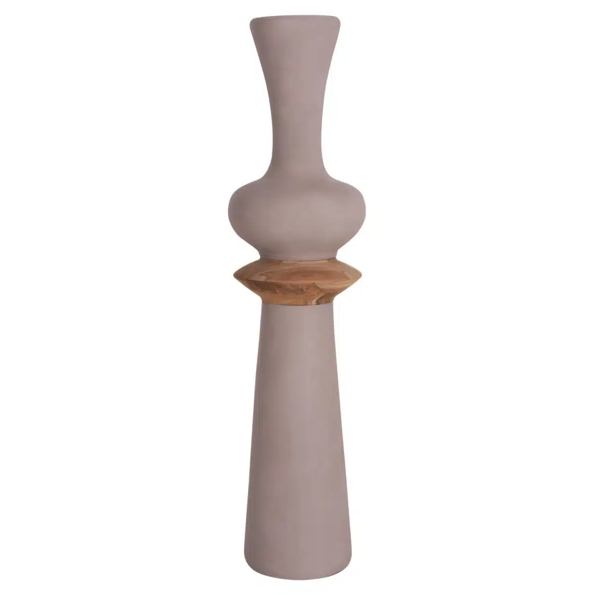 ΔΙΑΚΟΣΜΗΤΙΚΟ ΒΑΖΟ ΔΑΠΕΔΟΥ NEBULA HM4660.05L FIBER CEMENT TAUPE--ΞΥΛΟ ΤΕΑΚ Φ45x172Υεκ - Image 7