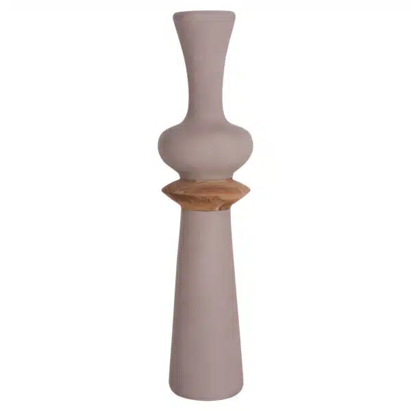 ΔΙΑΚΟΣΜΗΤΙΚΟ ΒΑΖΟ ΔΑΠΕΔΟΥ NEBULA HM4660.05L FIBER CEMENT TAUPE--ΞΥΛΟ ΤΕΑΚ Φ45x172Υεκ - Image 7