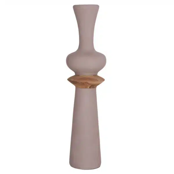 ΔΙΑΚΟΣΜΗΤΙΚΟ ΒΑΖΟ ΔΑΠΕΔΟΥ NEBULA HM4660.05L FIBER CEMENT TAUPE--ΞΥΛΟ ΤΕΑΚ Φ45x172Υεκ