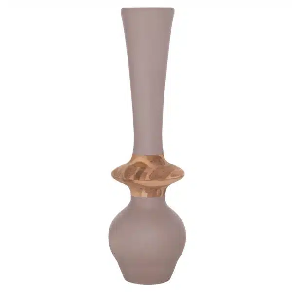 ΔΙΑΚΟΣΜΗΤΙΚΟ ΒΑΖΟ ΔΑΠΕΔΟΥ NEBULA HM4660.05M FIBER CEMENT TAUPE--ΞΥΛΟ ΤΕΑΚ Φ45x148Υεκ