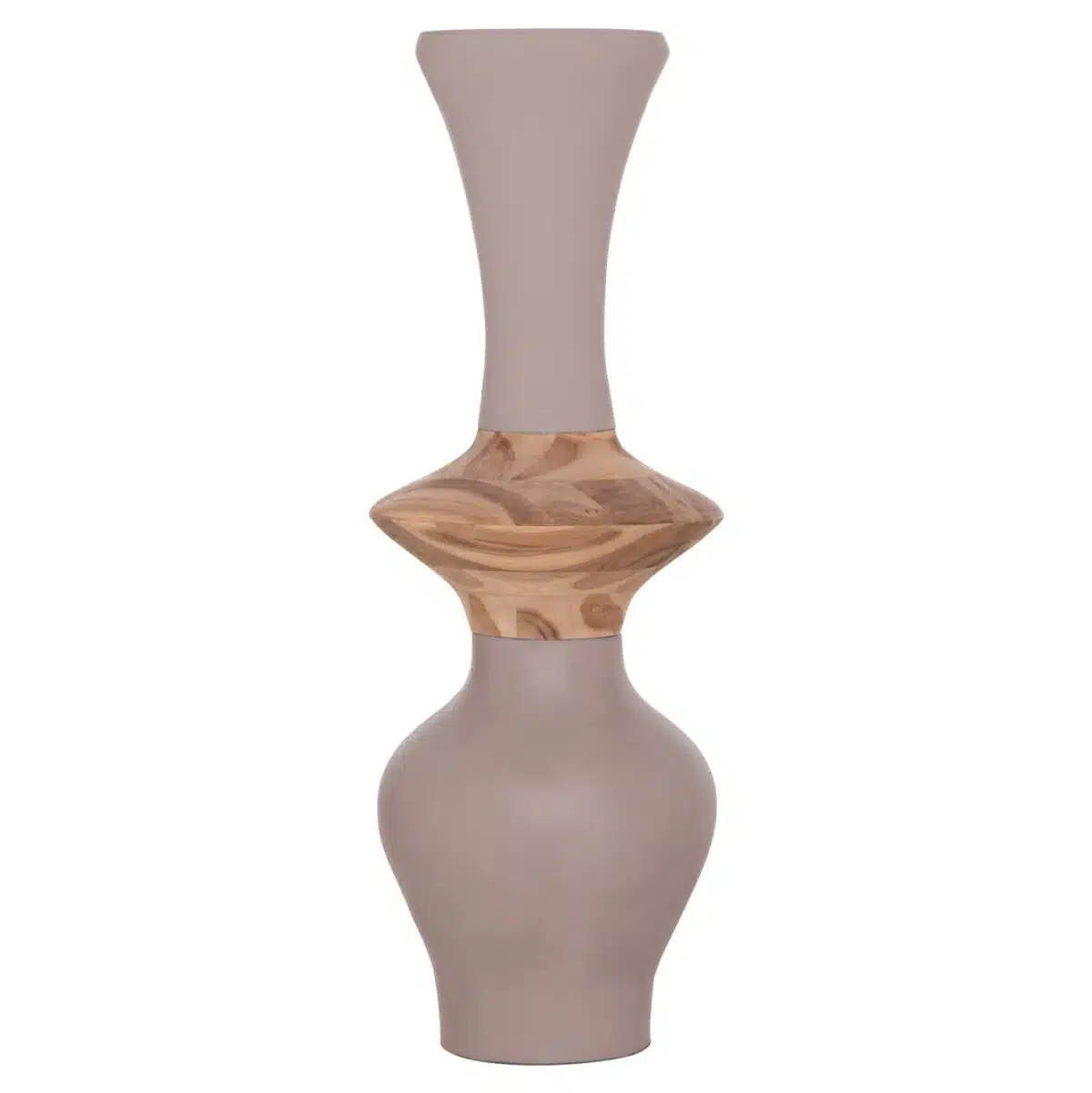 ΔΙΑΚΟΣΜΗΤΙΚΟ ΒΑΖΟ ΔΑΠΕΔΟΥ NEBULA HM4660.05S FIBER CEMENT TAUPE--ΞΥΛΟ ΤΕΑΚ Φ45x115Υεκ - Image 3