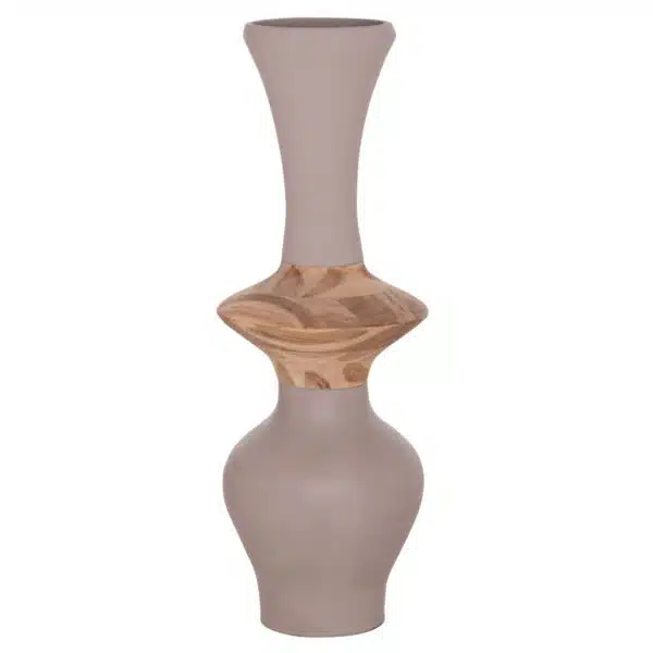 ΔΙΑΚΟΣΜΗΤΙΚΟ ΒΑΖΟ ΔΑΠΕΔΟΥ NEBULA HM4660.05S FIBER CEMENT TAUPE--ΞΥΛΟ ΤΕΑΚ Φ45x115Υεκ