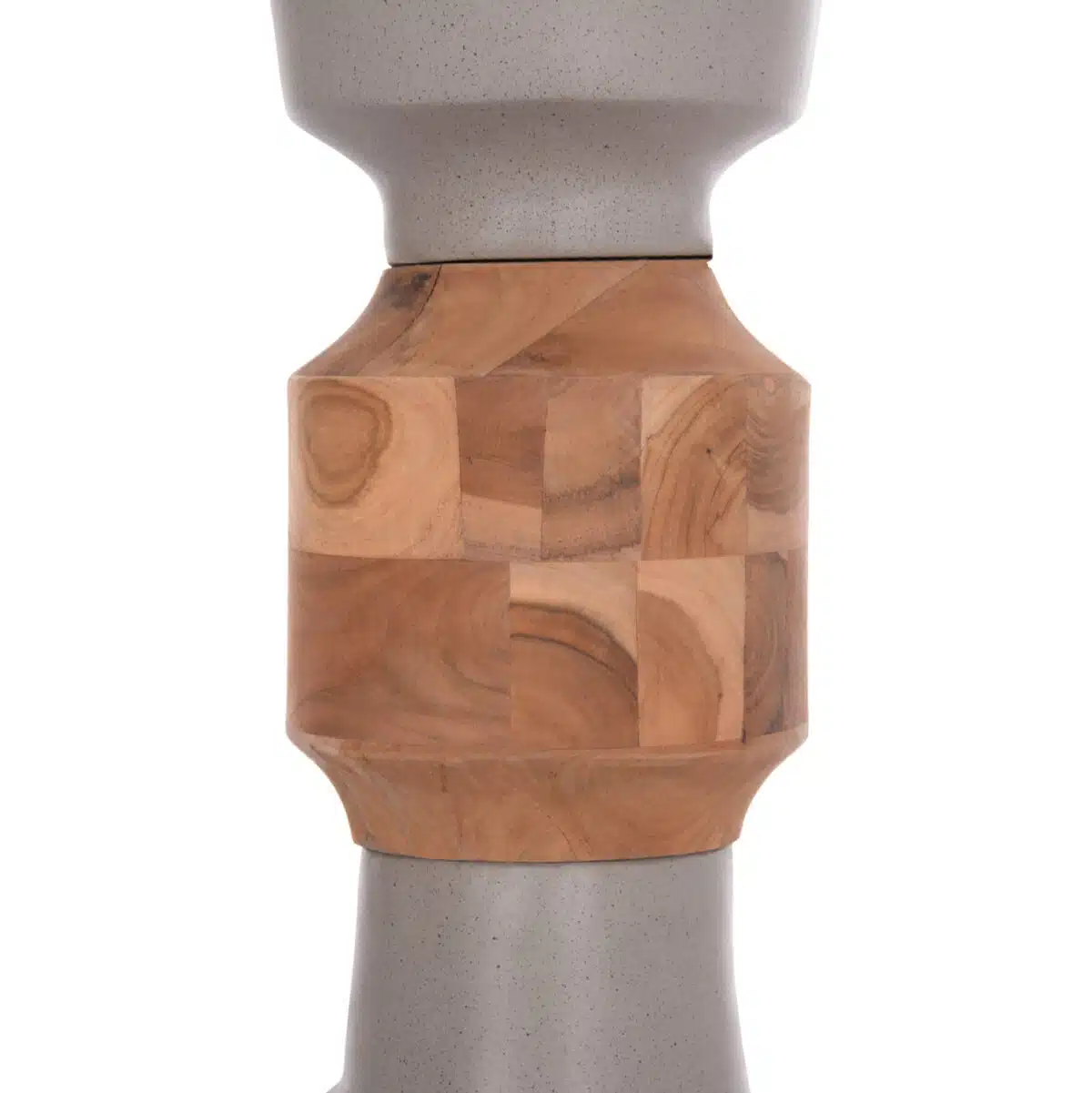 ΔΙΑΚΟΣΜΗΤΙΚΟ ΒΑΖΟ ΔΑΠΕΔΟΥ NEBULA HM4661.03 FIBER CEMENT ΓΚΡΙ--ΞΥΛΟ ΤΕΑΚ Φ60x115Υεκ. - Image 5