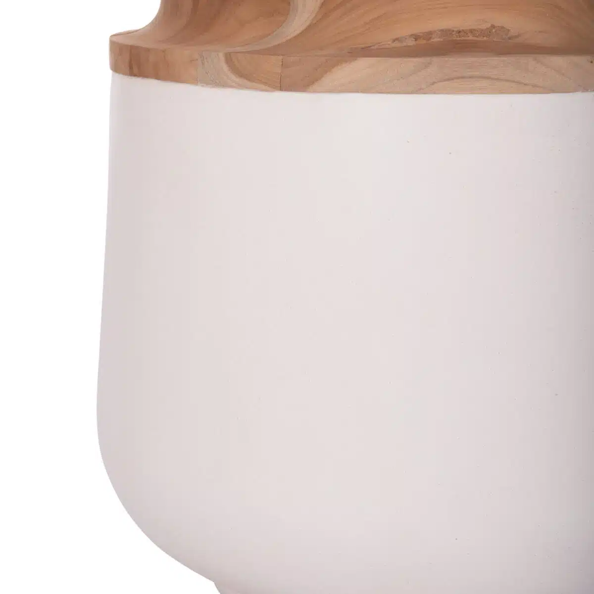 ΔΙΑΚΟΣΜΗΤΙΚΟ ΒΑΖΟ ΔΑΠΕΔΟΥ LINTER HM4662.02L FIBER CEMENT ΛΕΥΚΟ--ΞΥΛΟ ΤΕΑΚ Φ41x47Υεκ. - Image 5