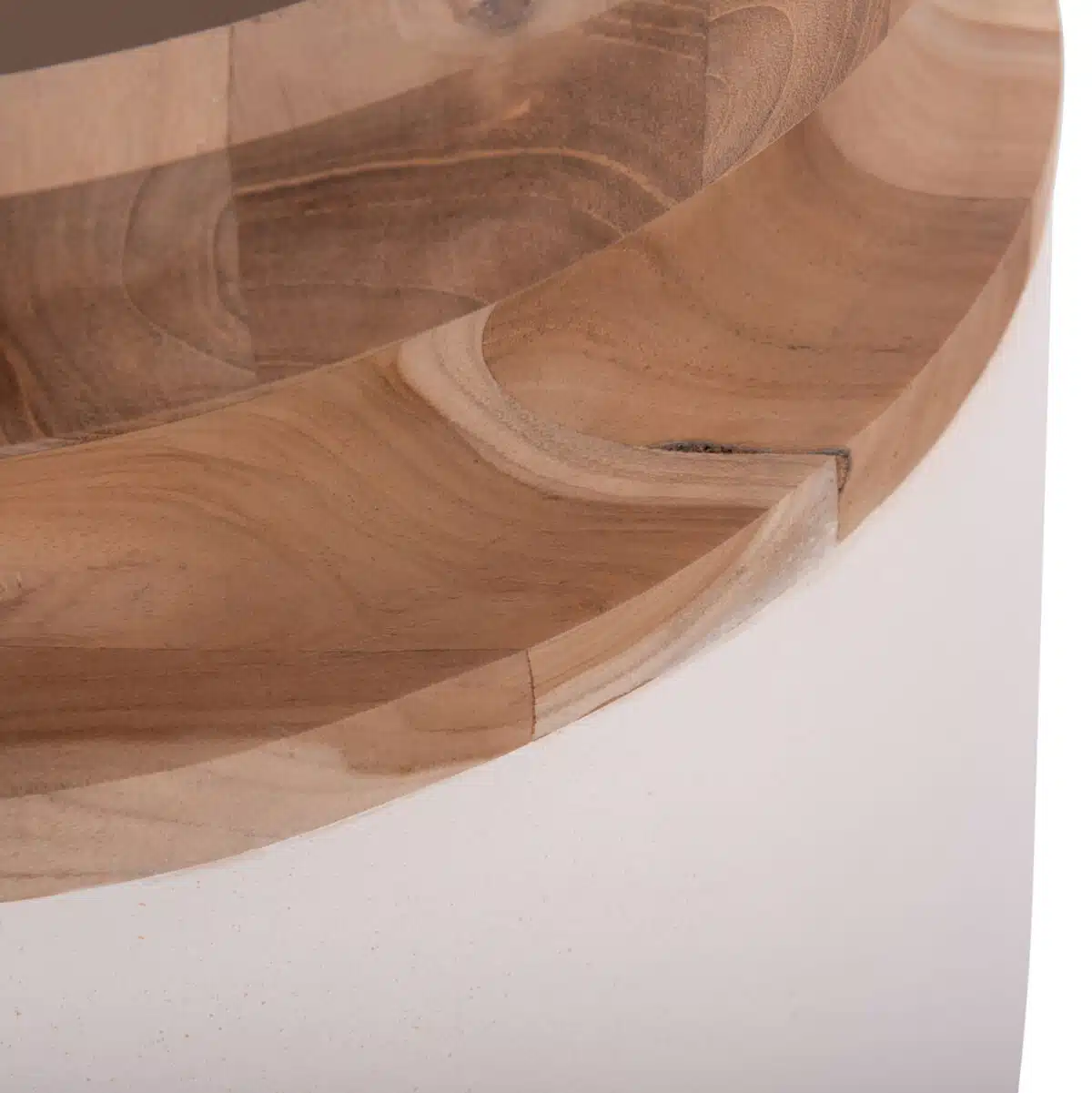 ΔΙΑΚΟΣΜΗΤΙΚΟ ΒΑΖΟ ΔΑΠΕΔΟΥ LINTER HM4662.02L FIBER CEMENT ΛΕΥΚΟ--ΞΥΛΟ ΤΕΑΚ Φ41x47Υεκ. - Image 6