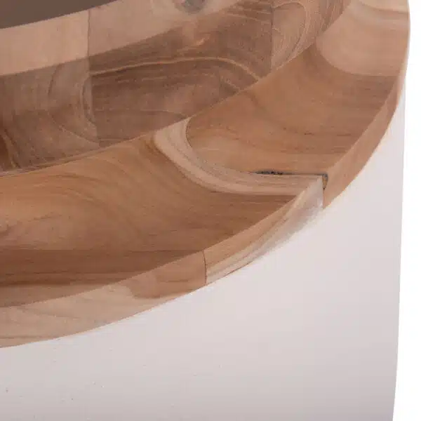 ΔΙΑΚΟΣΜΗΤΙΚΟ ΒΑΖΟ ΔΑΠΕΔΟΥ LINTER HM4662.02L FIBER CEMENT ΛΕΥΚΟ--ΞΥΛΟ ΤΕΑΚ Φ41x47Υεκ. - Image 6