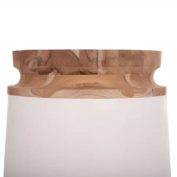 ΔΙΑΚΟΣΜΗΤΙΚΟ ΒΑΖΟ ΔΑΠΕΔΟΥ LINTER HM4662.02L FIBER CEMENT ΛΕΥΚΟ--ΞΥΛΟ ΤΕΑΚ Φ41x47Υεκ. - Image 8
