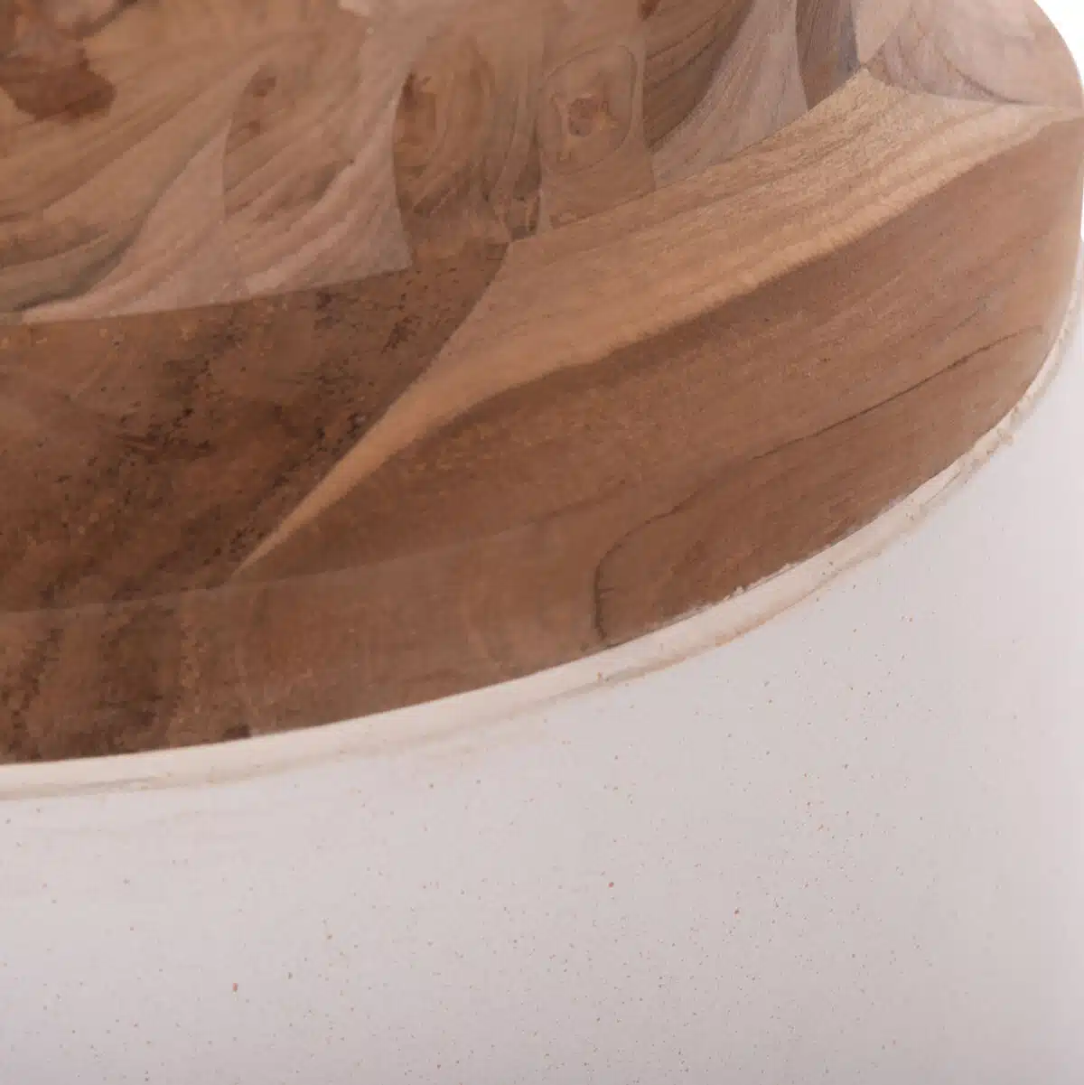 ΔΙΑΚΟΣΜΗΤΙΚΟ ΒΑΖΟ ΔΑΠΕΔΟΥ LINTER HM4662.02S FIBER CEMENT ΛΕΥΚΟ--ΞΥΛΟ ΤΕΑΚ Φ34x60Υεκ. - Image 8