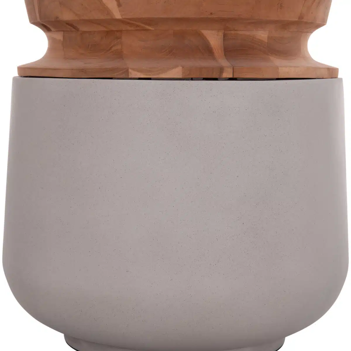 ΔΙΑΚΟΣΜΗΤΙΚΟ ΒΑΖΟ ΔΑΠΕΔΟΥ LINTER HM4662.03L FIBER CEMENT ΓΚΡΙ--ΞΥΛΟ ΤΕΑΚ Φ41x47Υ - Image 6
