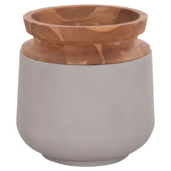 ΔΙΑΚΟΣΜΗΤΙΚΟ ΒΑΖΟ ΔΑΠΕΔΟΥ LINTER HM4662.03L FIBER CEMENT ΓΚΡΙ--ΞΥΛΟ ΤΕΑΚ Φ41x47Υ