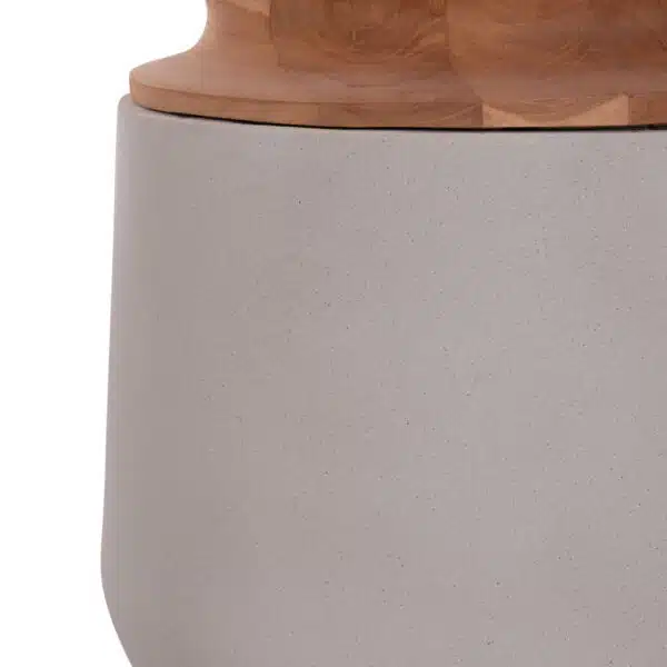 ΔΙΑΚΟΣΜΗΤΙΚΟ ΒΑΖΟ ΔΑΠΕΔΟΥ LINTER HM4662.03L FIBER CEMENT ΓΚΡΙ--ΞΥΛΟ ΤΕΑΚ Φ41x47Υ - Image 8