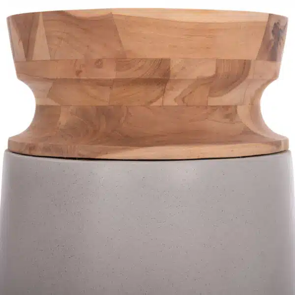 ΔΙΑΚΟΣΜΗΤΙΚΟ ΒΑΖΟ ΔΑΠΕΔΟΥ LINTER HM4662.03S FIBER CEMENT ΓΚΡΙ--ΞΥΛΟ ΤΕΑΚ Φ34x60Υεκ. - Image 5