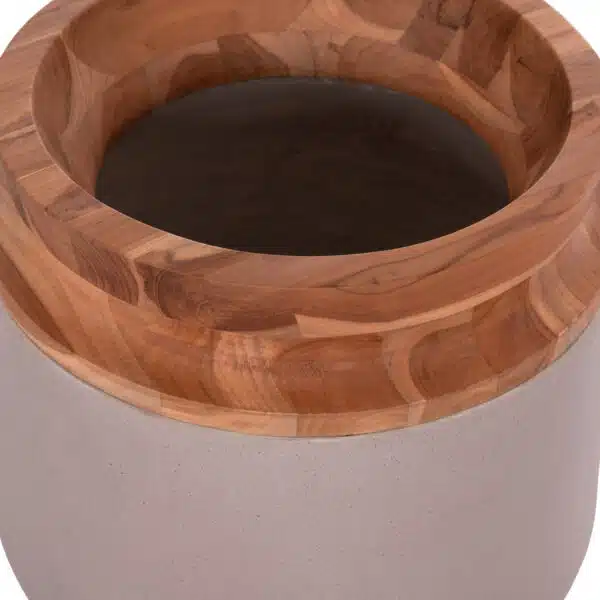 ΔΙΑΚΟΣΜΗΤΙΚΟ ΒΑΖΟ ΔΑΠΕΔΟΥ LINTER HM4662.05L FIBER CEMENT ΓΚΡΙ ΜΑΤ--ΞΥΛΟ ΤΕΑΚ Φ41x47Υεκ - Image 7
